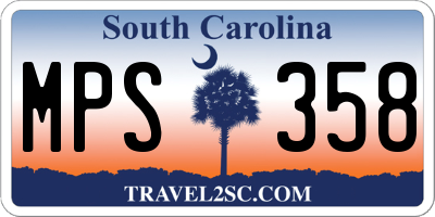 SC license plate MPS358