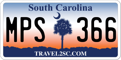 SC license plate MPS366
