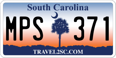 SC license plate MPS371