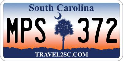 SC license plate MPS372