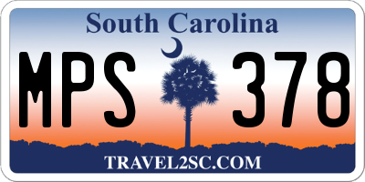 SC license plate MPS378