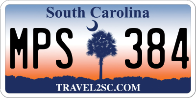 SC license plate MPS384