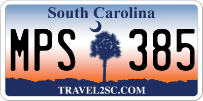 SC license plate MPS385