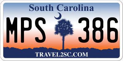 SC license plate MPS386
