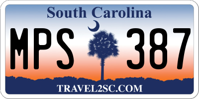 SC license plate MPS387
