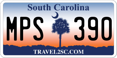 SC license plate MPS390