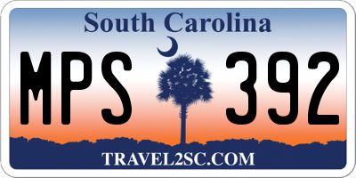 SC license plate MPS392