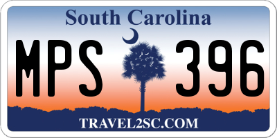 SC license plate MPS396