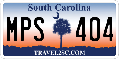 SC license plate MPS404