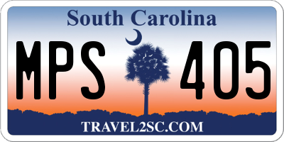 SC license plate MPS405