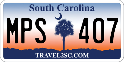 SC license plate MPS407