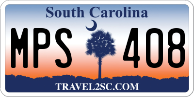 SC license plate MPS408