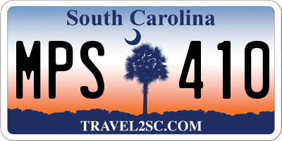 SC license plate MPS410