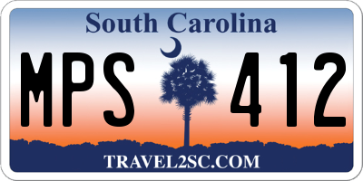 SC license plate MPS412
