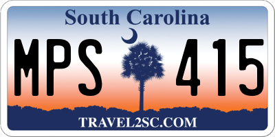 SC license plate MPS415