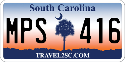 SC license plate MPS416