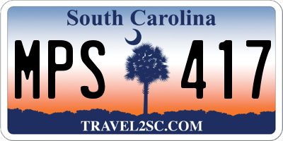 SC license plate MPS417