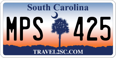 SC license plate MPS425
