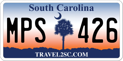 SC license plate MPS426