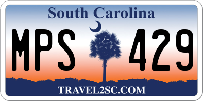 SC license plate MPS429