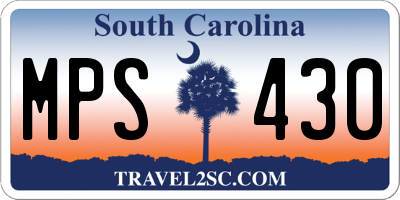 SC license plate MPS430