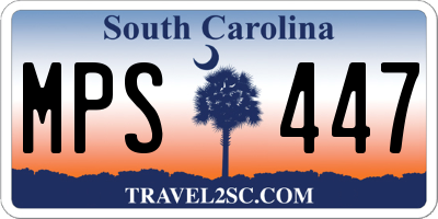 SC license plate MPS447