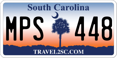 SC license plate MPS448