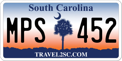 SC license plate MPS452