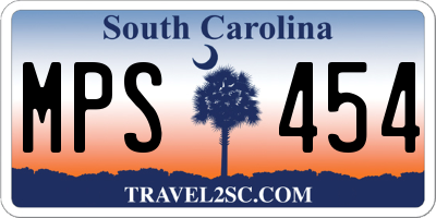 SC license plate MPS454