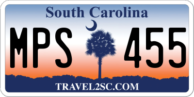 SC license plate MPS455