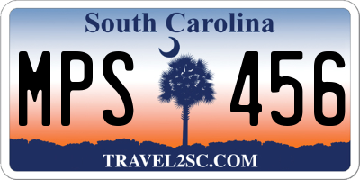 SC license plate MPS456