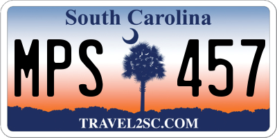 SC license plate MPS457