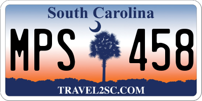SC license plate MPS458