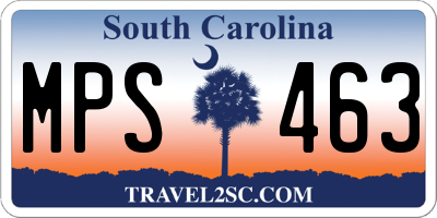 SC license plate MPS463