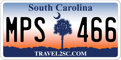 SC license plate MPS466