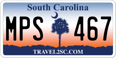 SC license plate MPS467