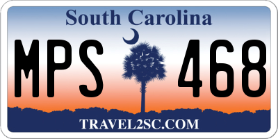 SC license plate MPS468