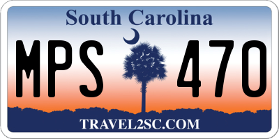 SC license plate MPS470