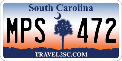 SC license plate MPS472