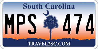 SC license plate MPS474