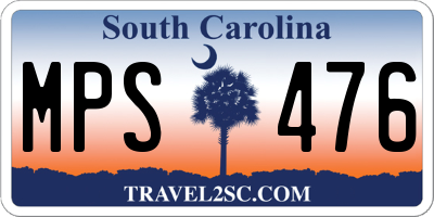 SC license plate MPS476