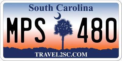 SC license plate MPS480