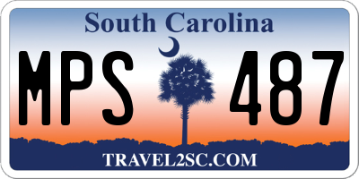 SC license plate MPS487
