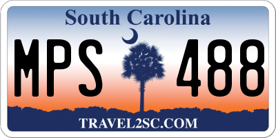 SC license plate MPS488