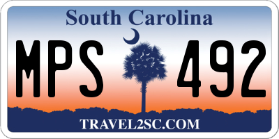 SC license plate MPS492