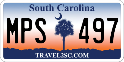 SC license plate MPS497