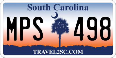 SC license plate MPS498
