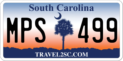 SC license plate MPS499