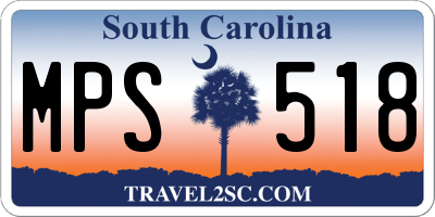 SC license plate MPS518