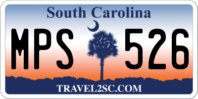 SC license plate MPS526